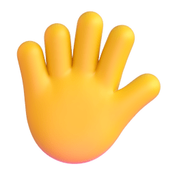 Hand with fingers splayed
